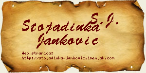 Stojadinka Janković vizit kartica